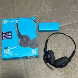JLab Go Work Pop Wireless Over-Ear Headphones - Black